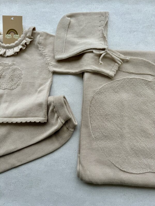 Complete Newbornset Beige Apple 4-delig - Afbeelding 4