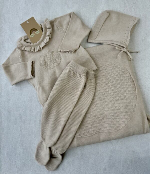 Complete Newbornset Beige Apple 4-delig - Afbeelding 5