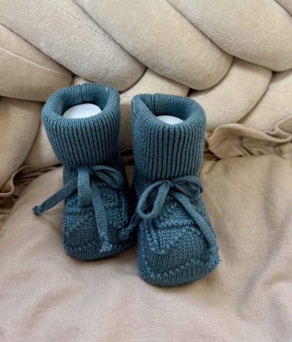 Gebreide Booties AppleGreen - Afbeelding 2