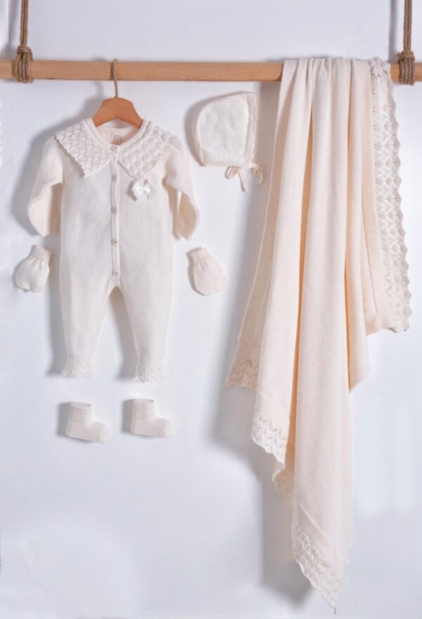 Complete Newbornset 5-delig Flaired Creme - Afbeelding 6