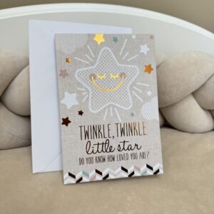 Wenskaart Folie Twinkle Twinkle Little Star