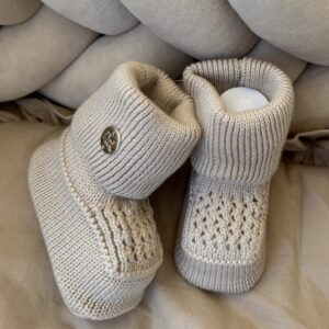 Gebreide Booties Beige Unisex