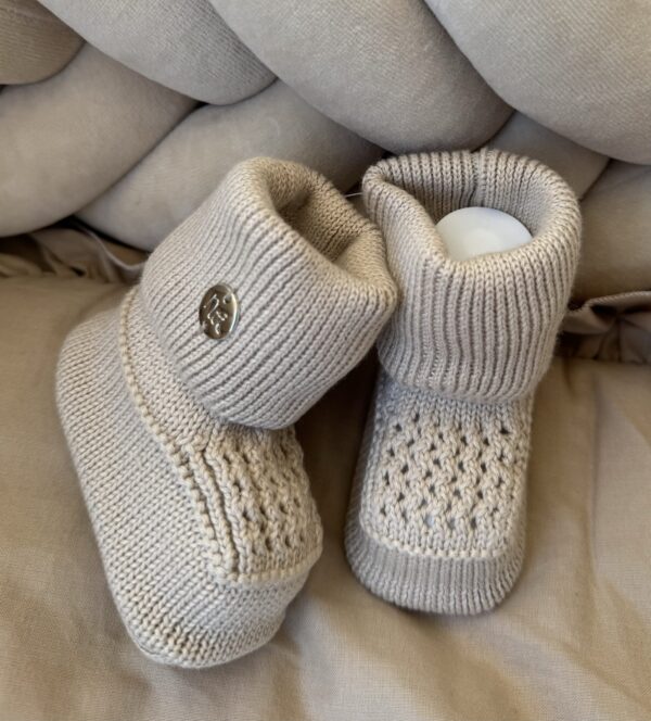 Gebreide Booties Beige Unisex