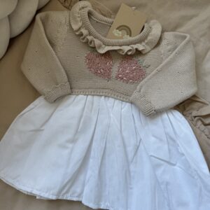 Gebreid Jurkje Strawberry Beige