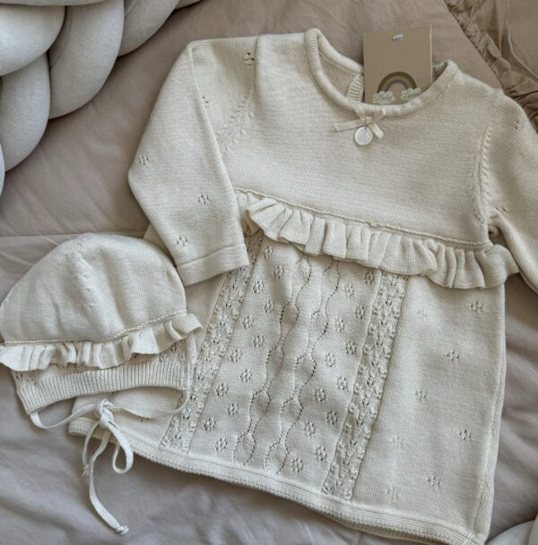 Gebreid Jurkje Beige Pointelle