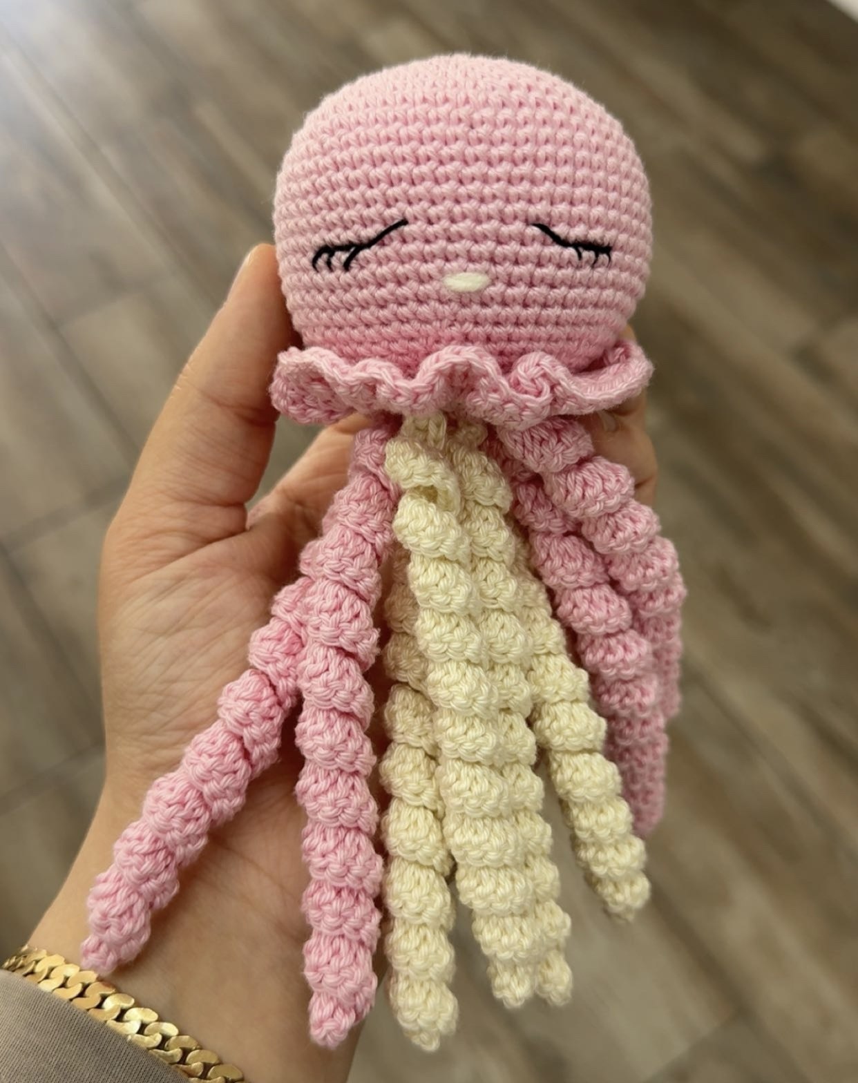 Handgemaakte Amigurumi Octopus knuffel SoftPink