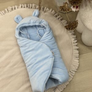 Velvety BabyBlauw Voetenzak/Wikkeldeken