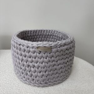 Handgemaakte Commodemand Rond Light Taupe #4429